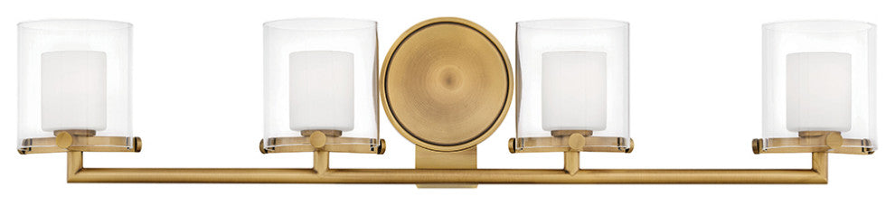Hinkley Rixon Large Four Light Vanity, Heritage Brass