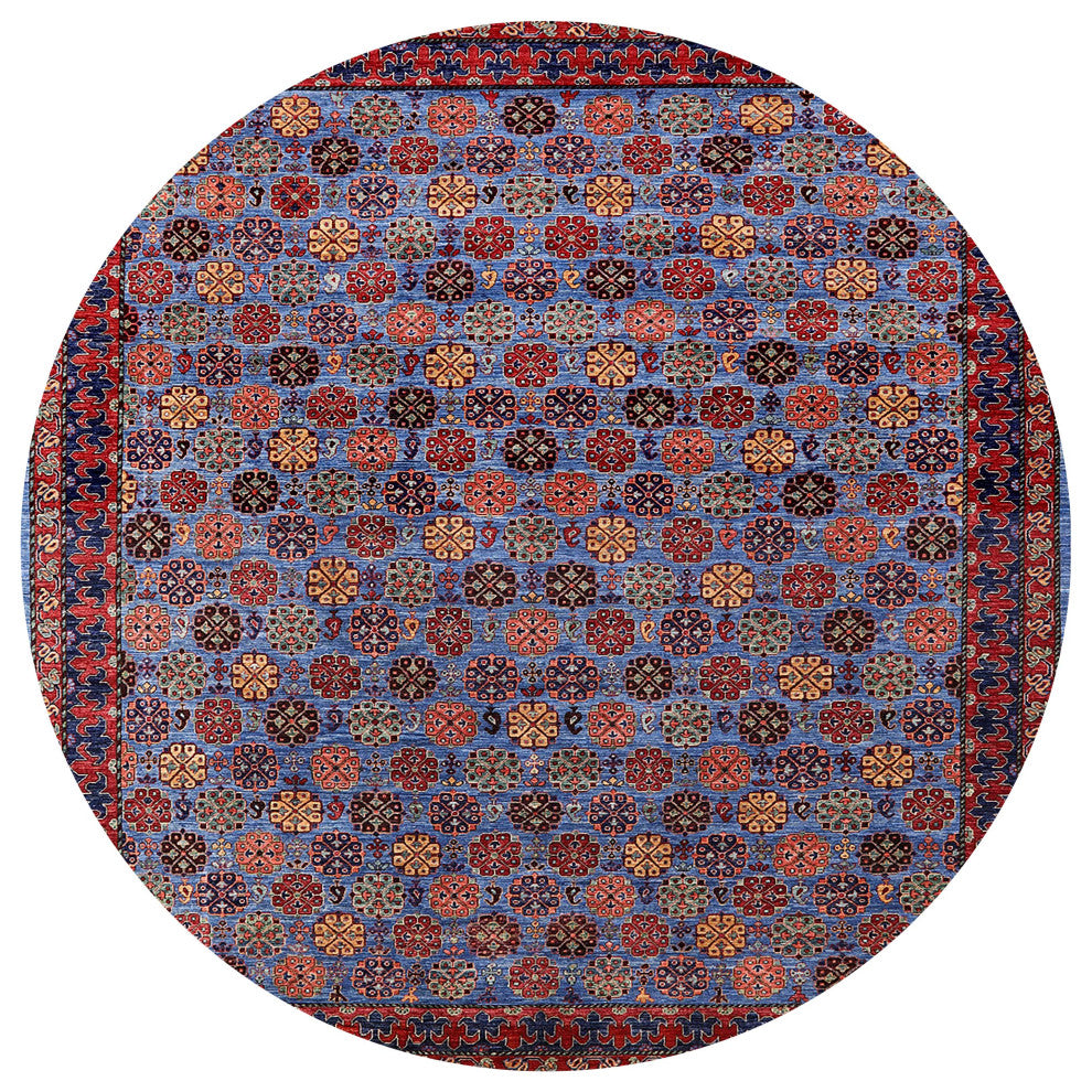 Ahgly Company Indoor Round Mid-Century Modern Area Rugs, 7' Round