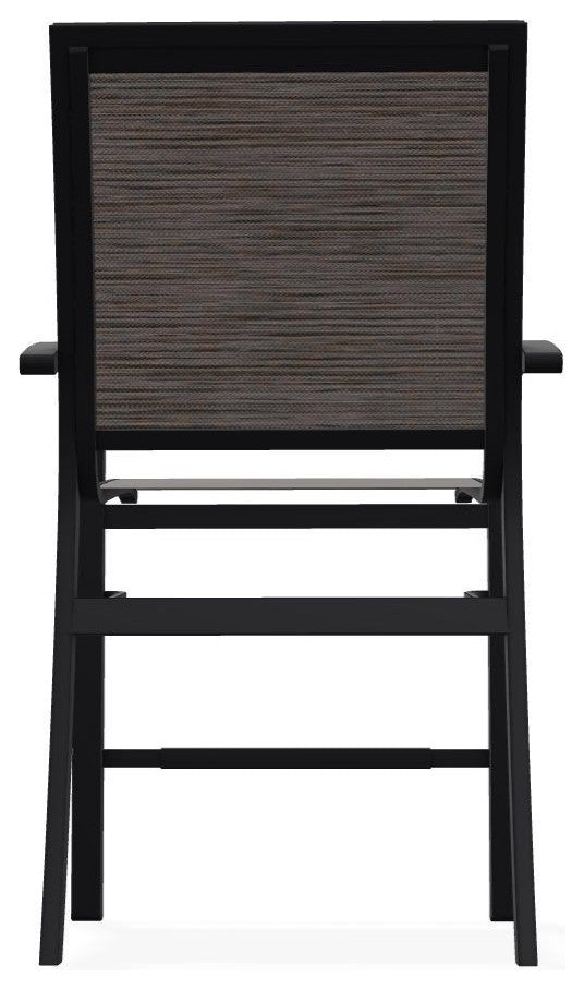 Kendall Sling Balcony Height Stackable Outdoor Stool, James/Black