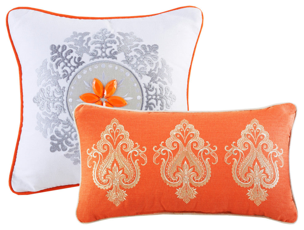 Madison Park Nisha Comforter Set in Orange