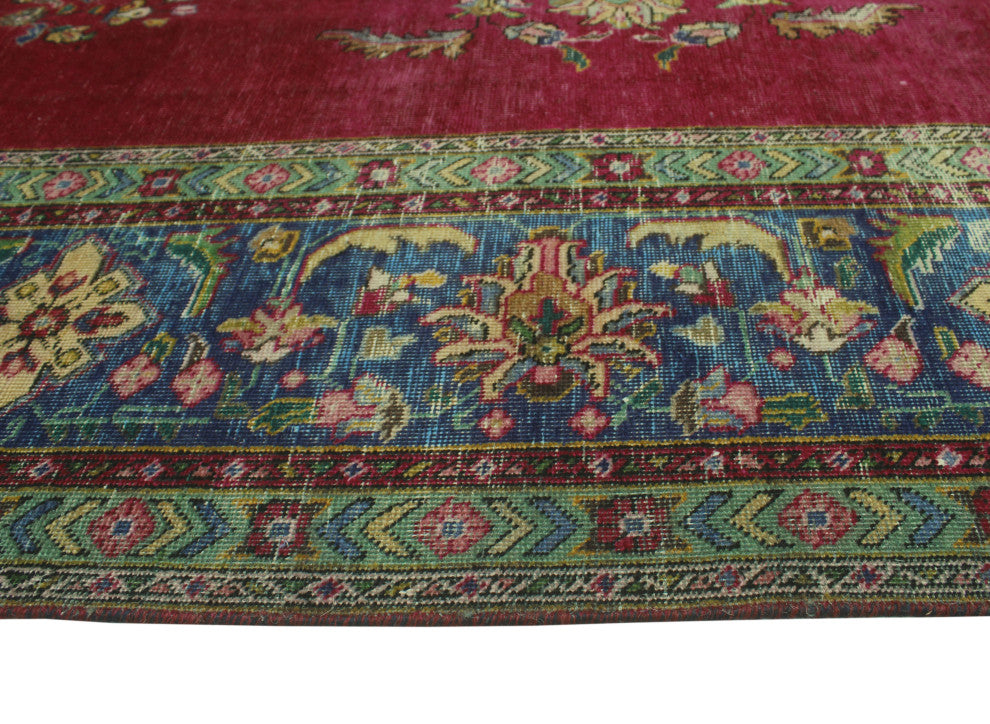 Fine Vintage Distressed Behrokh Rust Rug