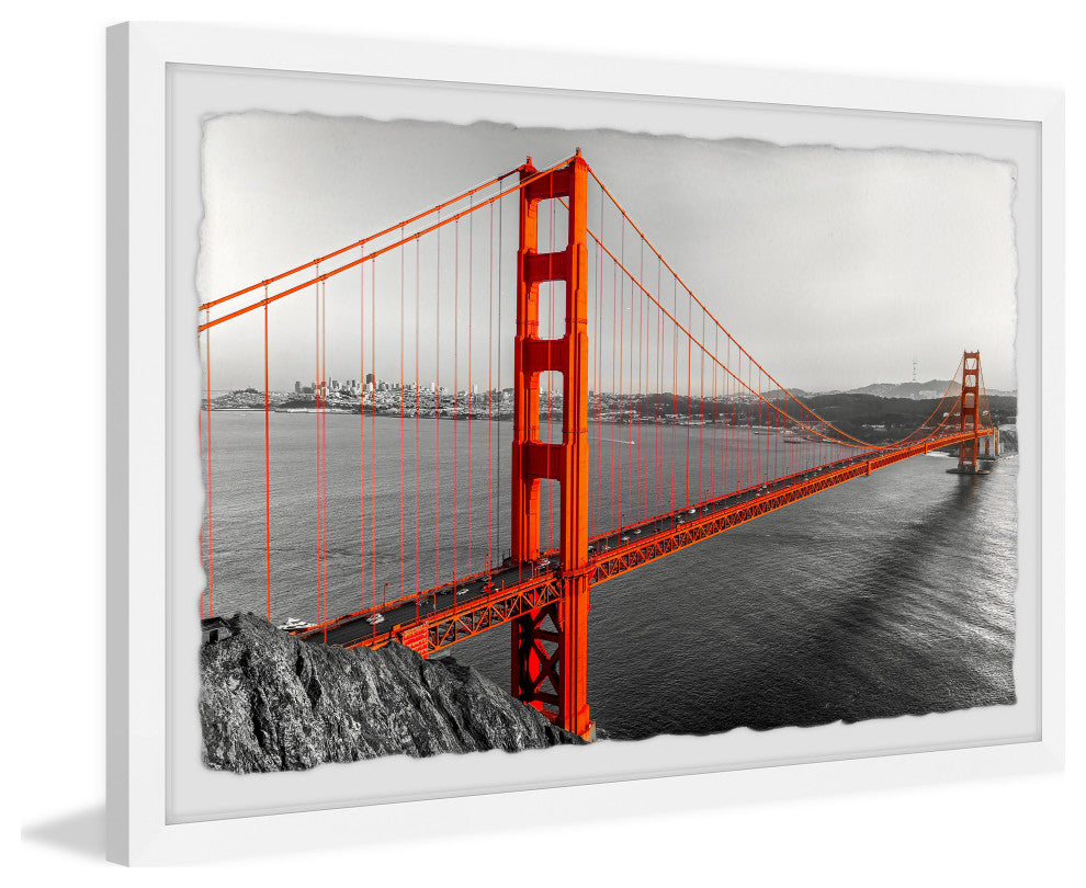 "Find Me in Golden Gate" Framed Painting Print, 36x24