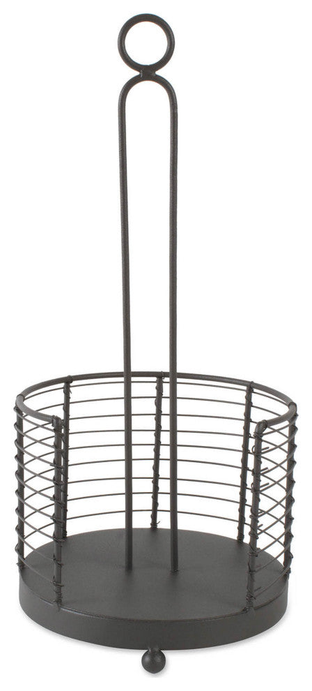 Vintage Wire Paper Towel Holder Grey