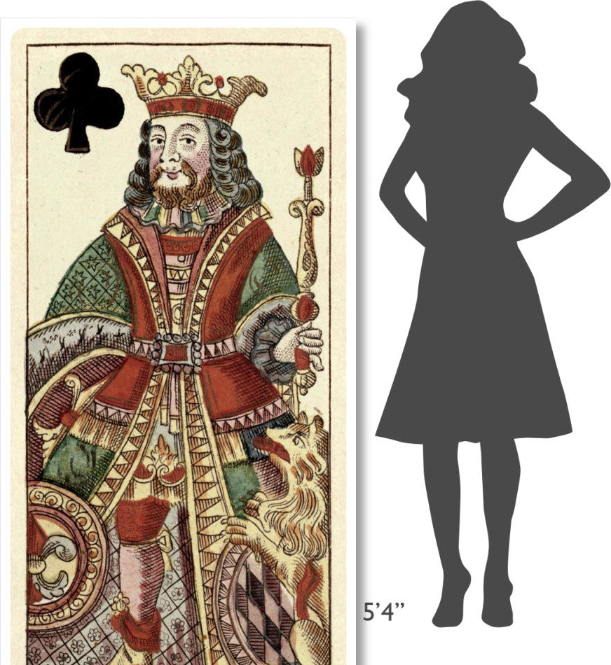 "King of Clubs (Bauern Hochzeit Deck)" Paper Art, 38"x74"
