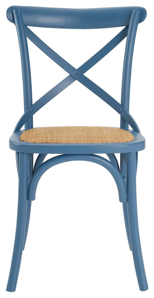 Side Dining Chair, Wood, Blue, Modern, Cafe Bistro Restaurant Hospitality