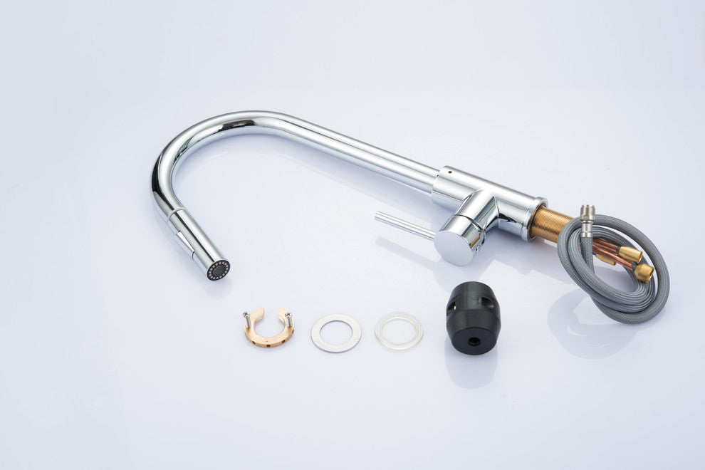 Vanity Art Pull Out Kitchen Faucet, Chrome