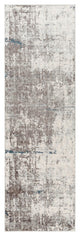 Surya Presidential PDT-2301 3'3"x10' Rug, Gray/Ivory/Butter/Pale Blue/Blue/Lime