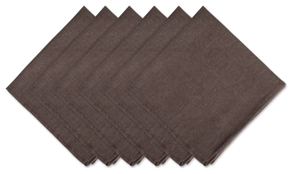 Texas Solid Napkin- Chocolate, Set of 6