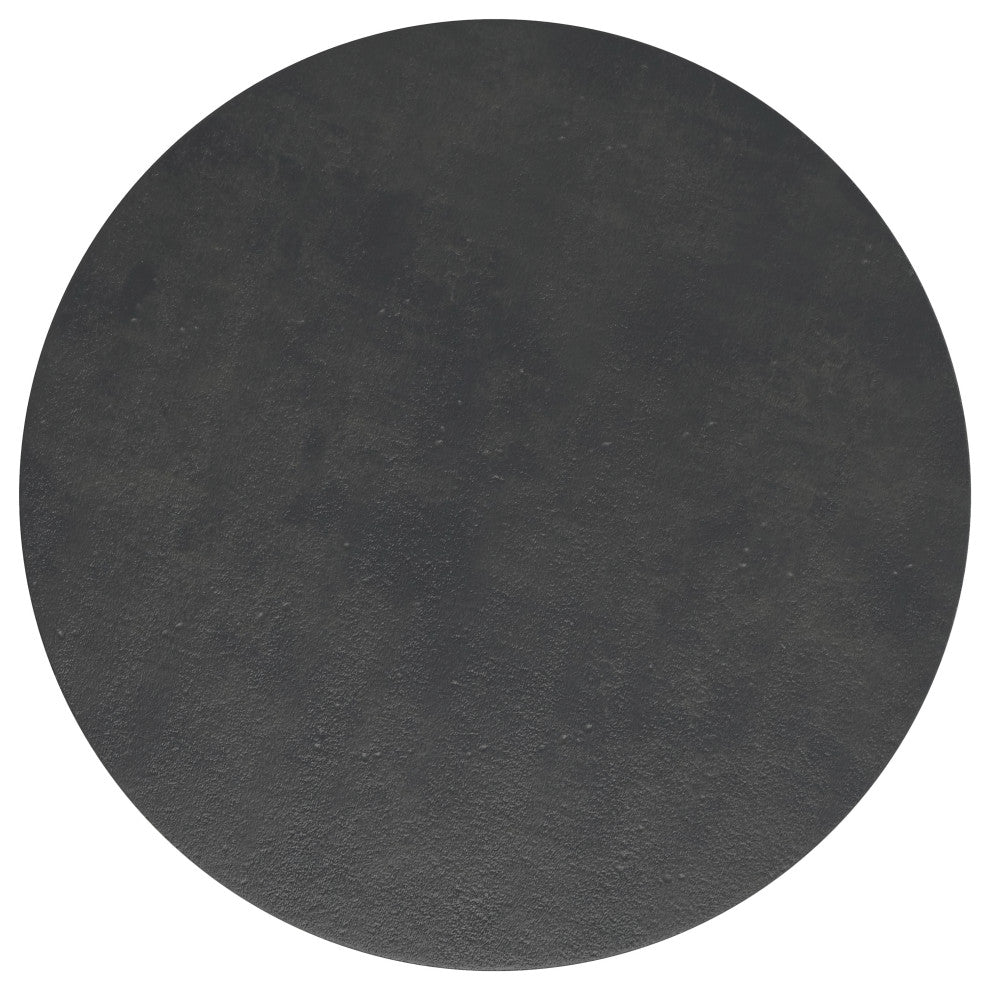 Charmaine Cast Aluminum Coffee Table in Black Nickel