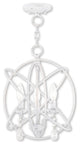 Aria 3-Light Mini Chandelier/Ceiling Mount, Antique White