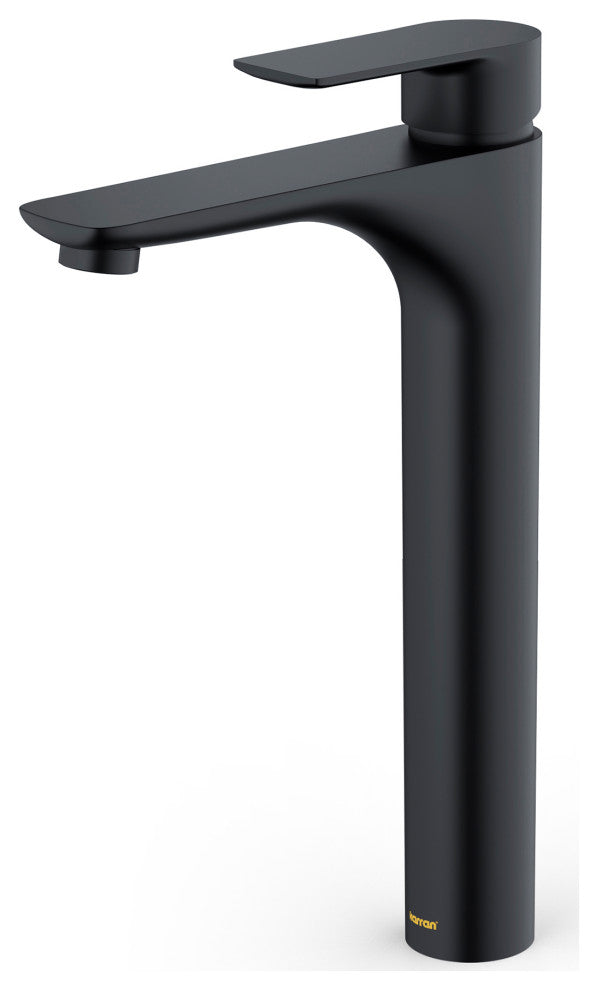 Karran KBF422 1-Hole 1-Handle Vessel Faucet With Pop-up Drain, Matte Black