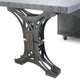 Pratt Truss Industrial Steel Office Desk with Movable Cabinet Drawers