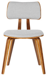 Jaguar Mid-Century Dining Chair, Walnut, Gray