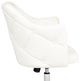 Pearl Tufted Vanity Chair With 360 Degree Swivel, White Velvet