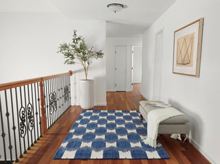 Momeni Leiden Hand Tufted Wool Navy Area Rug 8' X 10'