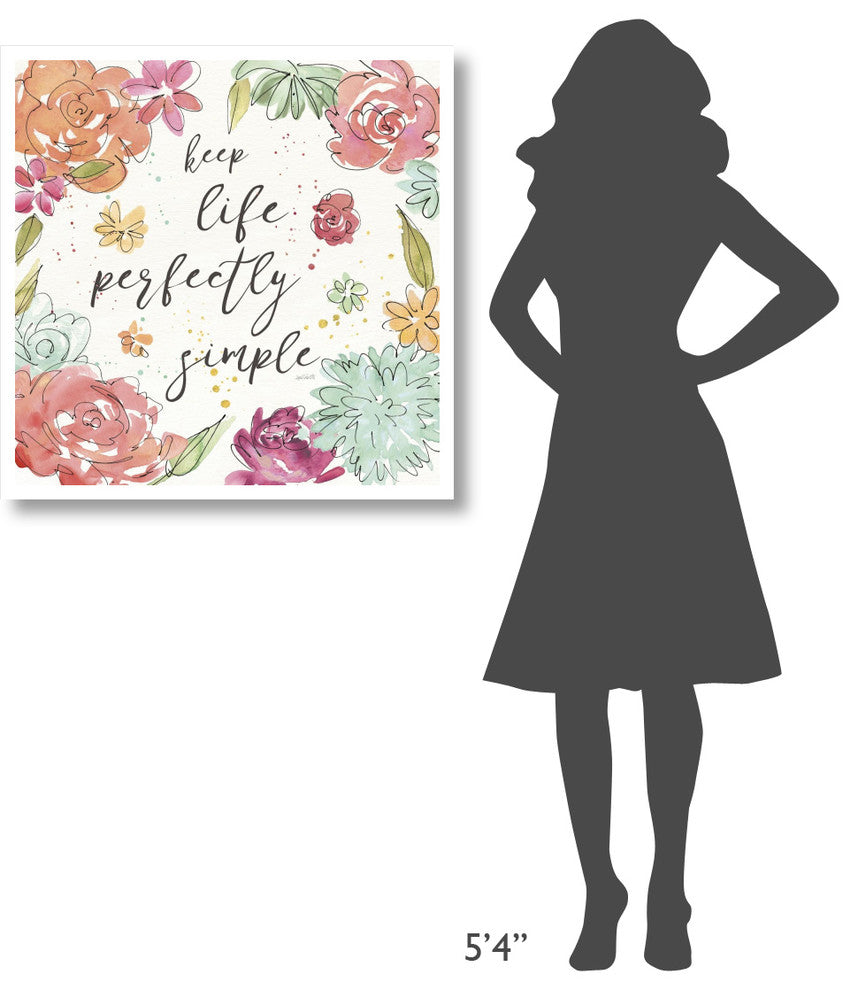 "Floral Fashion VI" Digital Paper Print by Anne Tavoletti, 32"x32"