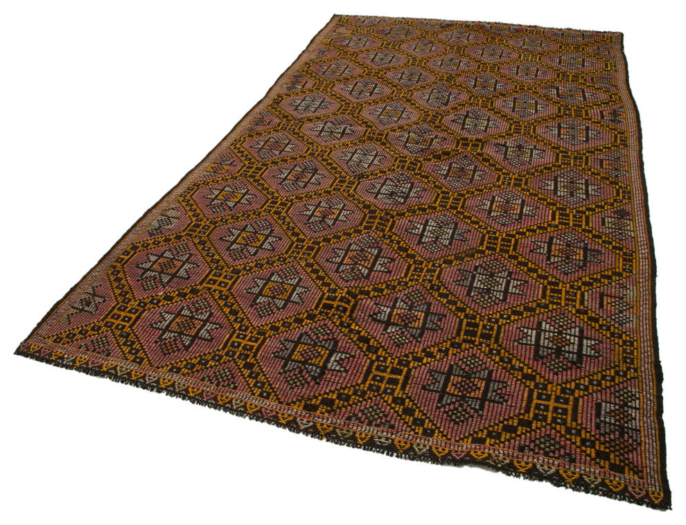 Rug N Carpet - Handwoven Anatolian 5' 10'' x 10' 8'' Unique Wool Kilim Rug