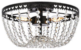 Kaine 12" Flush Mount, Black