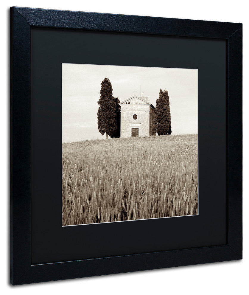 Alan Blaustein 'Tuscany IX' Art, Black Frame, Black Mat, 16x16