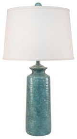 Tall Slender 2-Tone Riverway Pottery Table Lamp