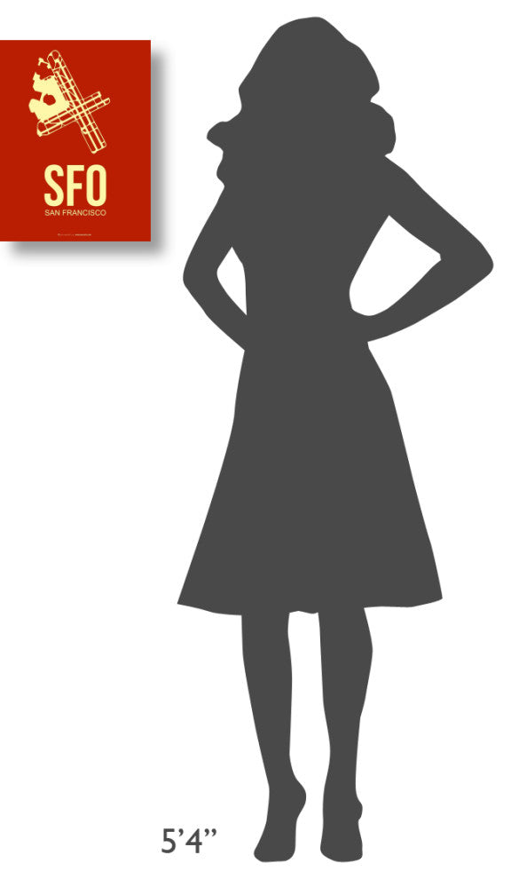 "SFO San Francisco Poster 2" Fine Art Print