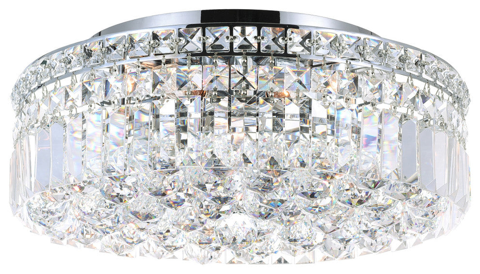 Colosseum 5 Light Flush Mount With Chrome Finish