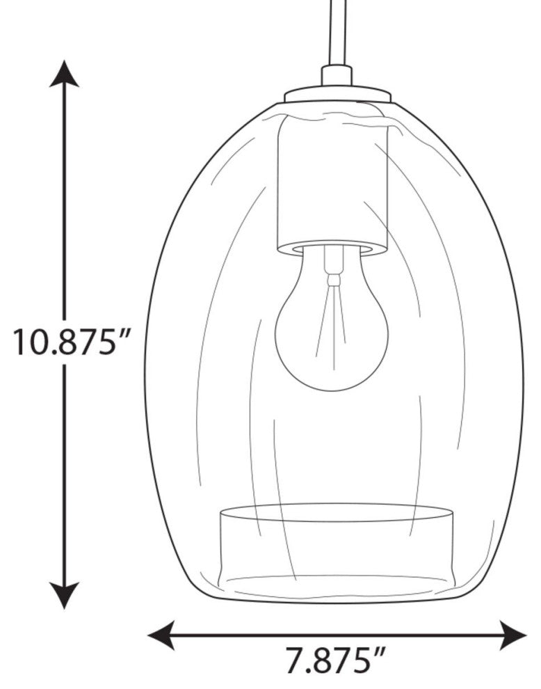 Caisson Collection Brushed Nickel 1-Light Mini-Pendant