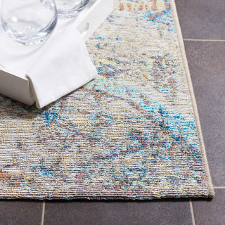 Safavieh Barbados Collection Indoor-Outdoor, BAR548 Rug, Ivory/Blue/Green, 4'x6'