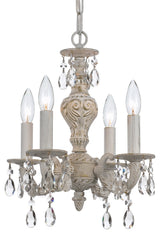 Paris Market 4-Light Mini Chandelier, Antique White Finish