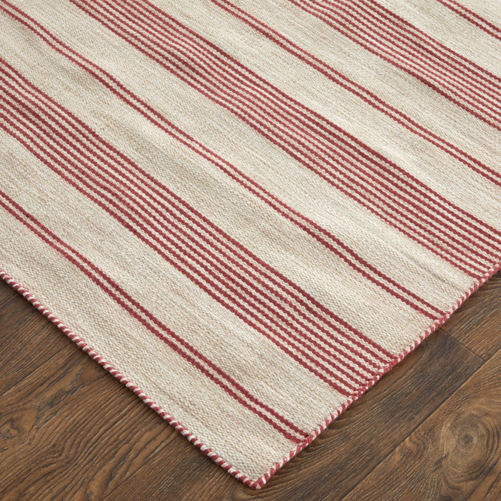 Weave & Wander Granberg Eco-Friendly PET Rug, Red, 10' X 14'