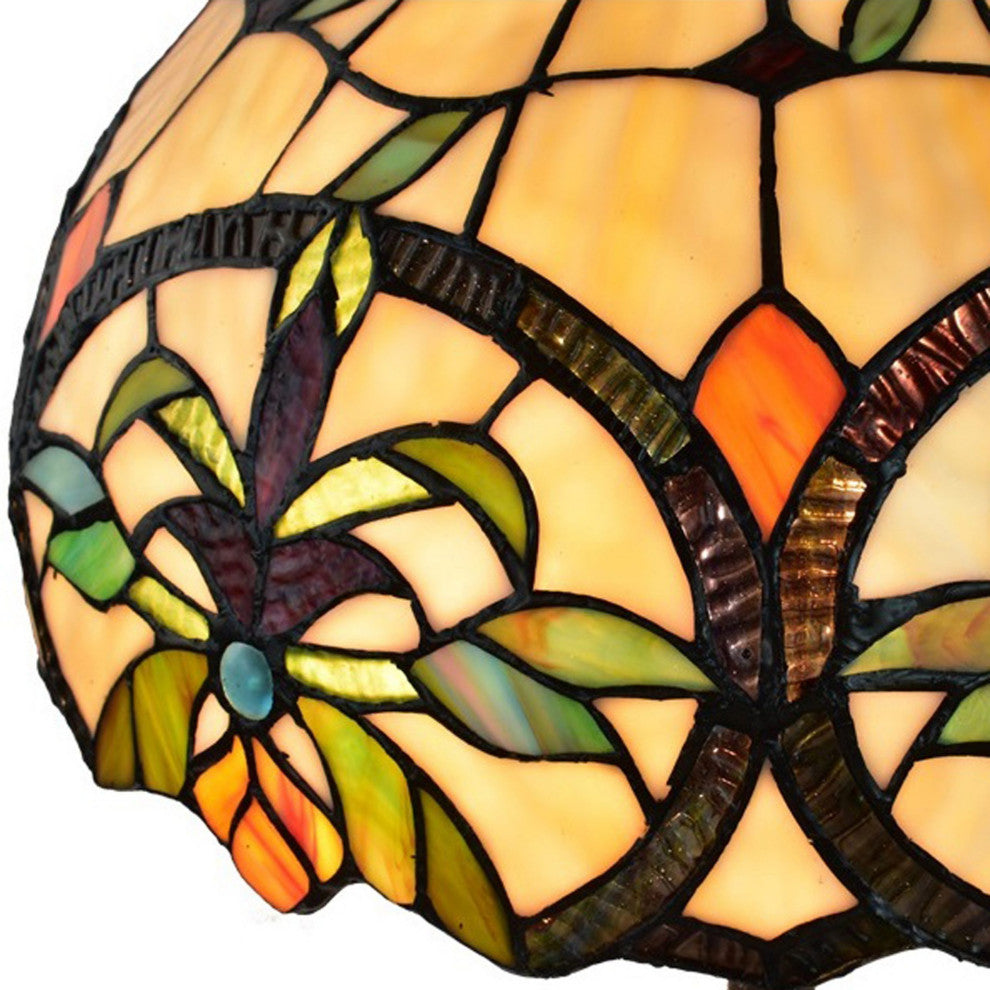 Amora Lighting AM313TL16B Tiffany Style Multi-Color Table Lamp 23 Inches Tall