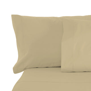 6-Piece 1800 Cotton Bamboo 4 Pillowcases Sheet Deep Pocket, Cream, Full / Double