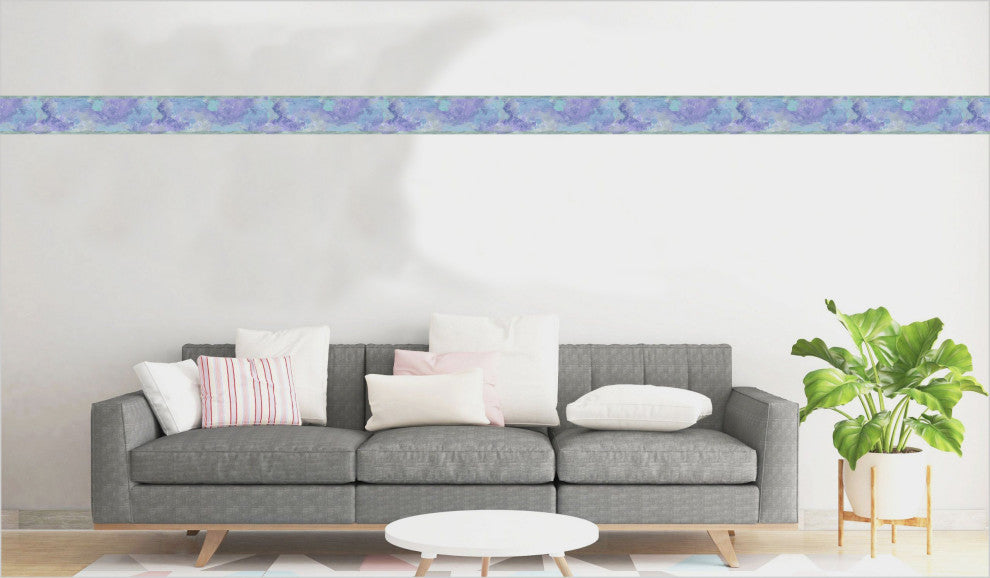 Brush Strokes Peel and Stick Wallpaper Border 15'x7"
