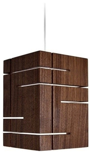 Claudo - LED Accent Pendant, Wood: Dark Stained Walnut