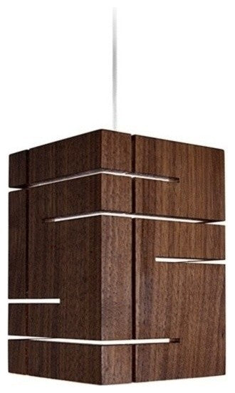 Claudo - LED Accent Pendant, Wood: Dark Stained Walnut