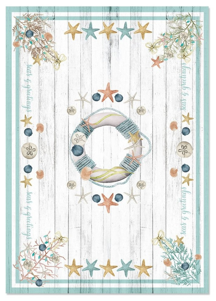 Laural Home Coastal Christmas Tablecloth, 70" X 84"