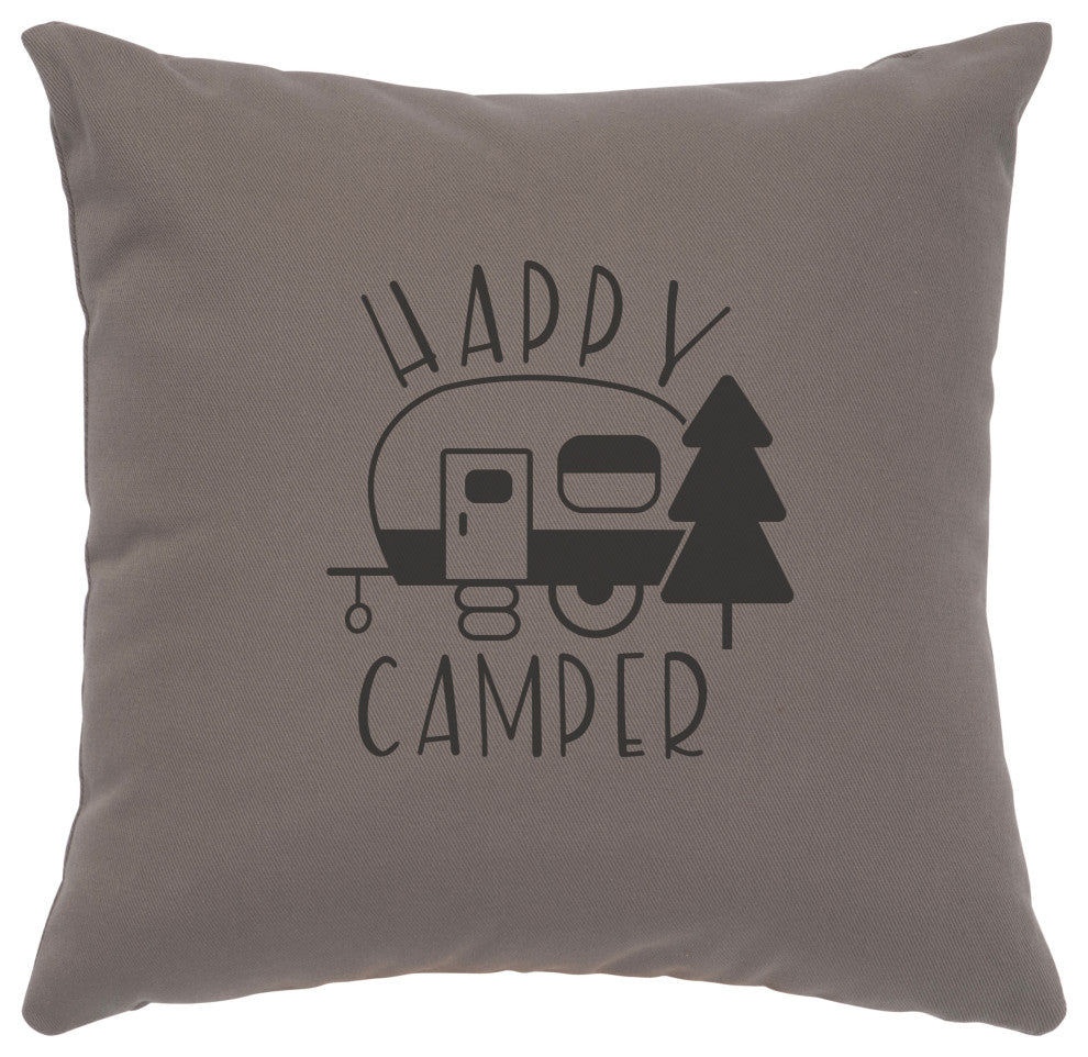 Image Pillow 16x16 Happy Camper Cotton Chrome