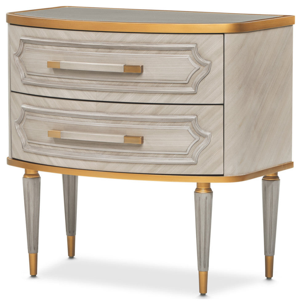 St. Charles 2-Drawer Nightstand, Dove Gray