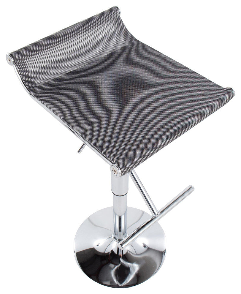 Mirage Ale Bar Stool, Chrome, Silver Mesh