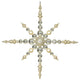Vickerman N104338 43" Champagne 3-Finish Snowflake Christmas Ornament