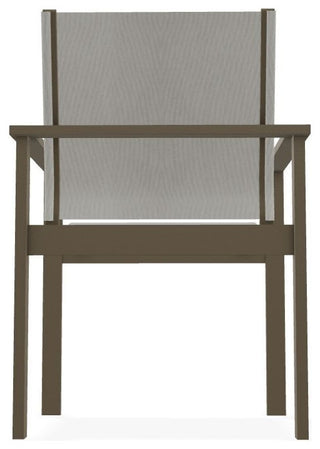 Tribeca Sling Outdoor Stackable Armchair, Augustine Oyster/Beachwood