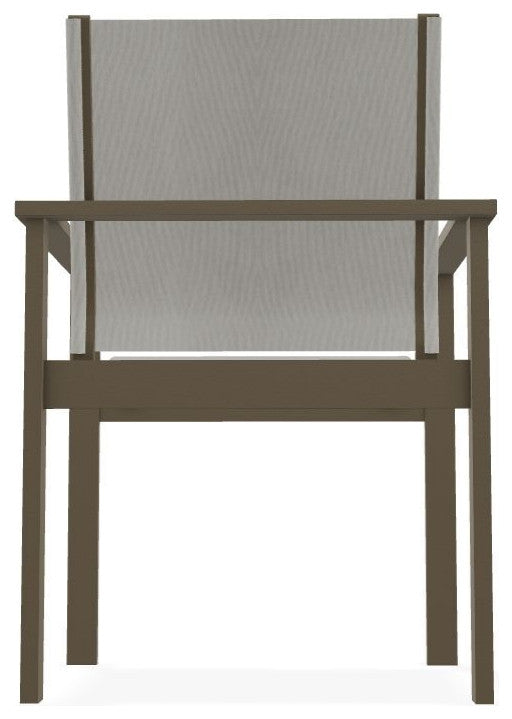 Tribeca Sling Outdoor Stackable Armchair, Augustine Oyster/Beachwood