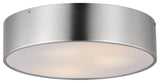 Maxim 10496 Tommy 3 Light 16"W Flush Mount Drum Ceiling Fixture - Satin Nickel