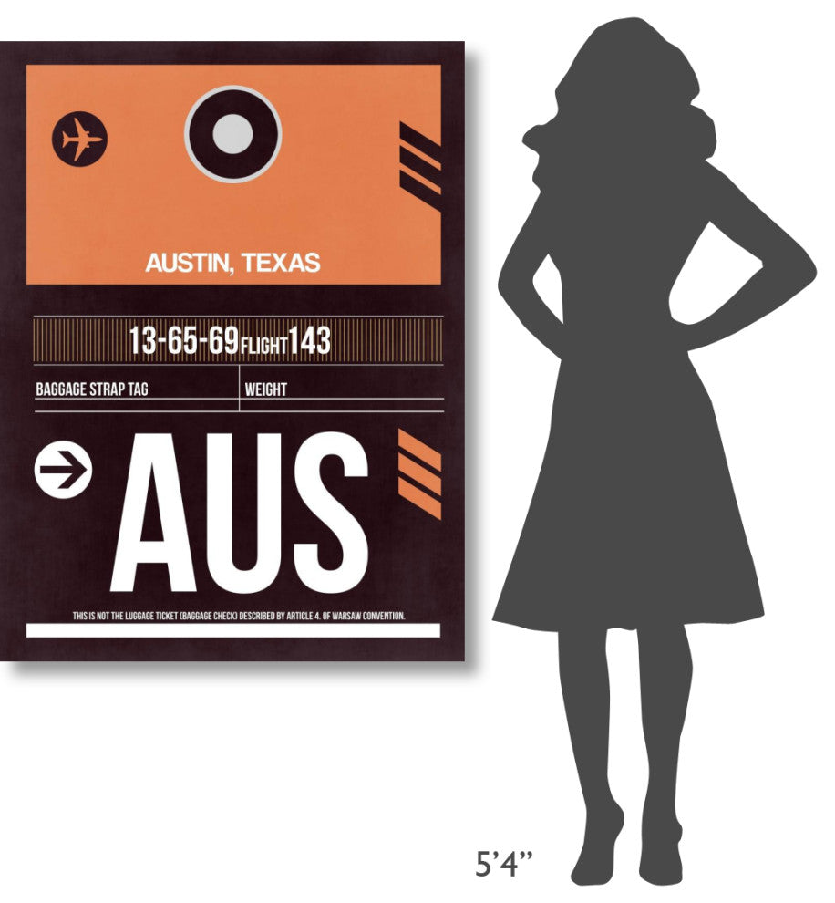 "AUS Austin Luggage Tag 2" Fine Art Print