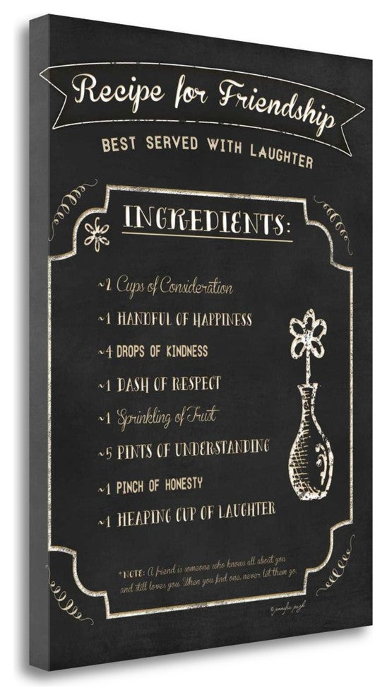 "Recipe For Friendship" By Jennifer Pugh, Giclee Print on Gallery Wrap Canvas
