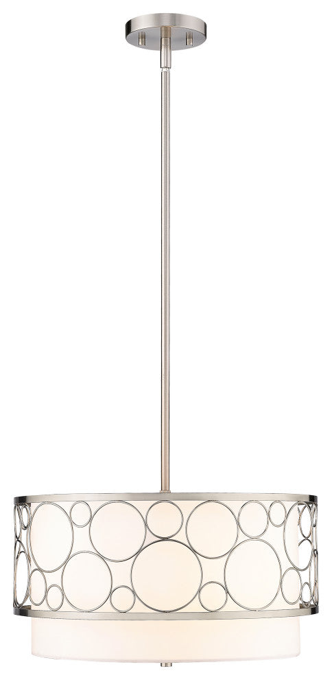 Zlite 197-17BN 3-Light Pendant, White
