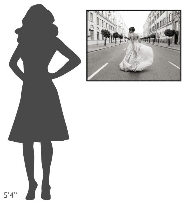 "Walking Down a Road" Framed Canvas Giclee by Haute Photo Collection, 33x25"
