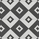 Twenties Mini Ceramic Floor and Wall Tile, Vertex