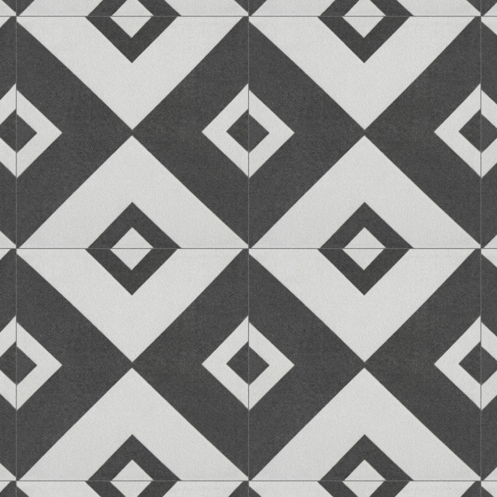Twenties Mini Ceramic Floor and Wall Tile, Vertex