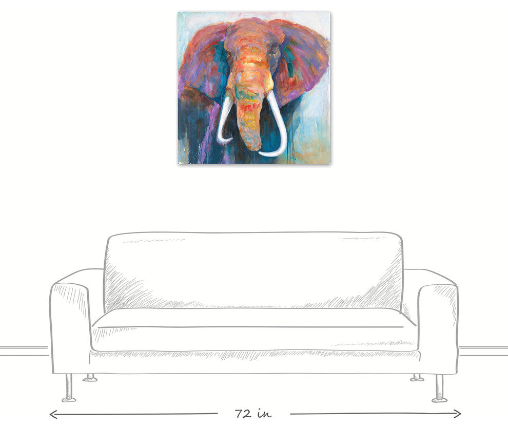 "African Elephant" Canvas Wall Art, 30"x30"